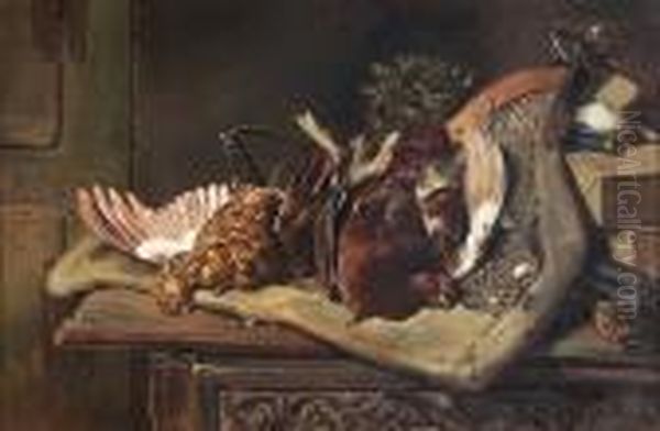 Two Grouse - The Day's Bag Oil Painting by William Arnold Woodhouse