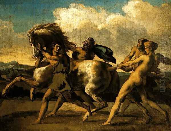 Capture of a brave horse Oil Painting by Theodore Gericault