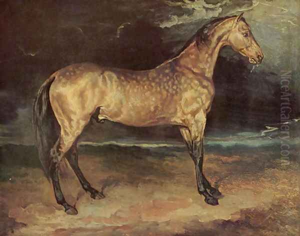 Pferd im Gewitter Oil Painting by Theodore Gericault