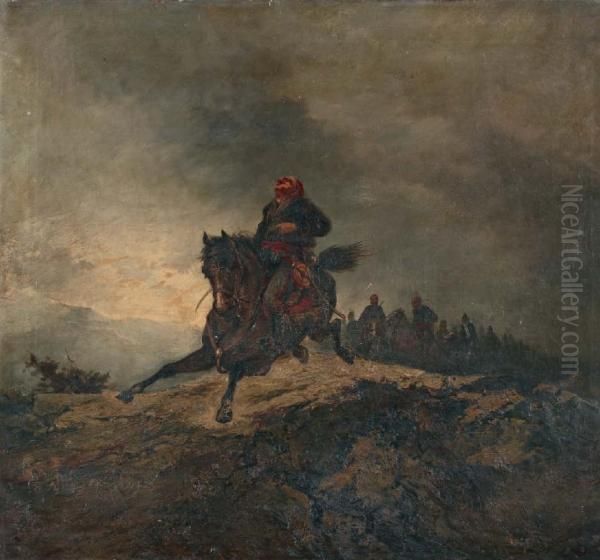 Krijgers Te Paard Oil Painting by Richard Caton Woodville