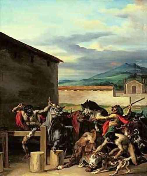 Cattle Market Oil Painting by Theodore Gericault