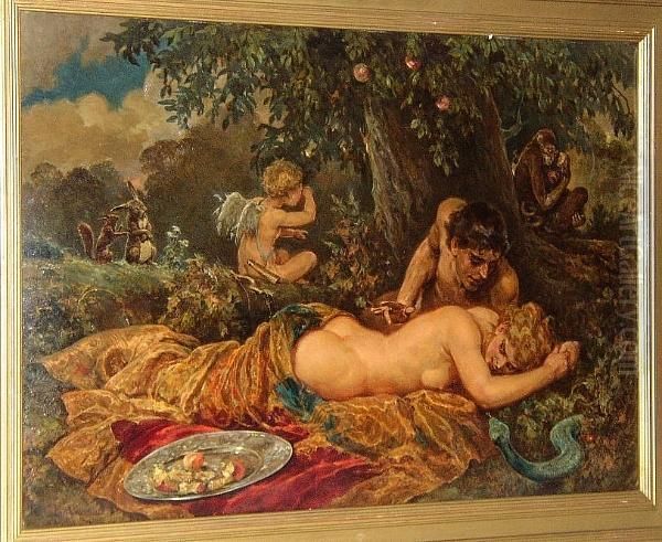 The Garden Of Eden Oil Painting by Richard Caton Woodville