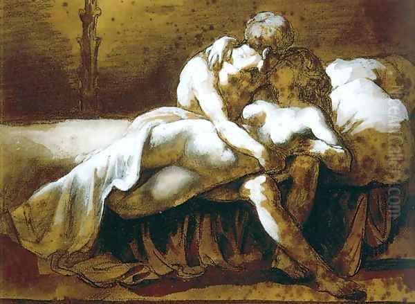 The Kiss Oil Painting by Theodore Gericault