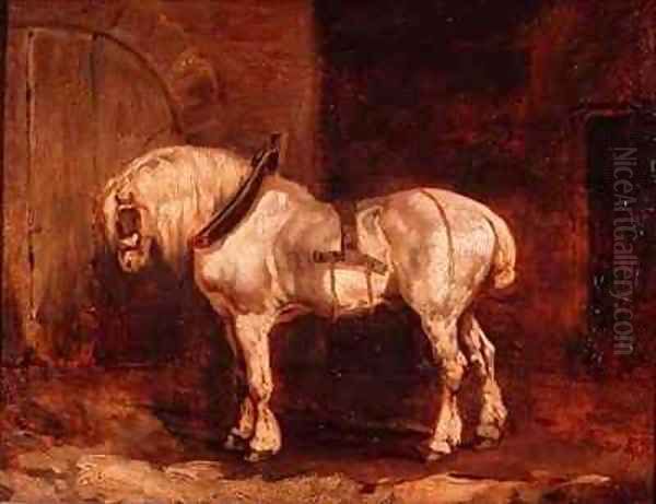 A Cart Horse Oil Painting by Theodore Gericault