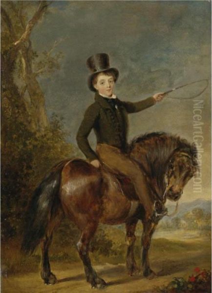 The Honorable James Macdonald On His Pony Oil Painting by Thomas Woodward