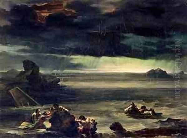 Scene of the Deluge Oil Painting by Theodore Gericault