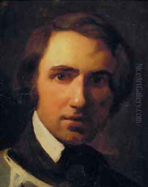 Portrait Study of a Young Man Oil Painting by Theodore Gericault