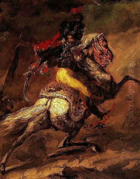 Study for the Charging Casseur Oil Painting by Theodore Gericault