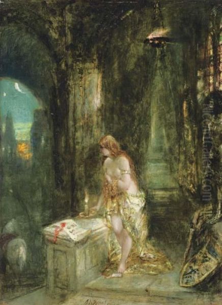 Lady Godiva Oil Painting by Alfred Joseph Woolmer