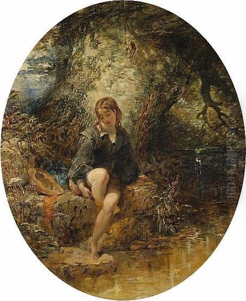 Innocence Oil Painting by Alfred Joseph Woolmer