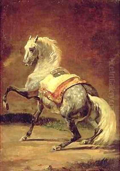 Dappled Grey Horse Oil Painting by Theodore Gericault