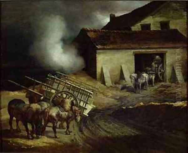 The Kiln at the Plaster Works 2 Oil Painting by Theodore Gericault