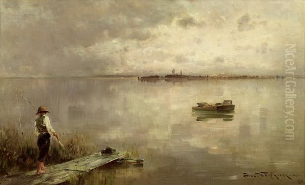 Stille Oil Painting by Josef Wopfner