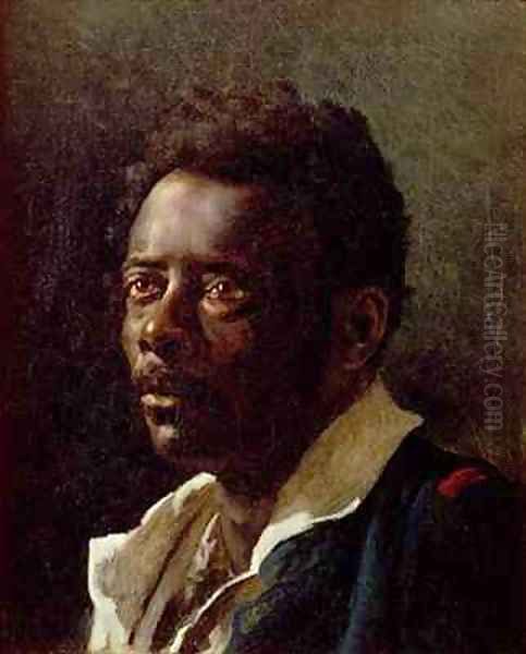 Bust portrait of a Negro Oil Painting by Theodore Gericault