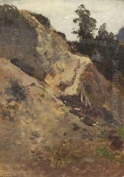 Berghang Oil Painting by Josef Wopfner