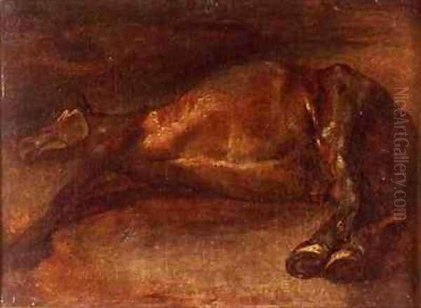 Dead Horse Oil Painting by Theodore Gericault