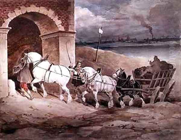 Le Tour a Platre Oil Painting by Theodore Gericault