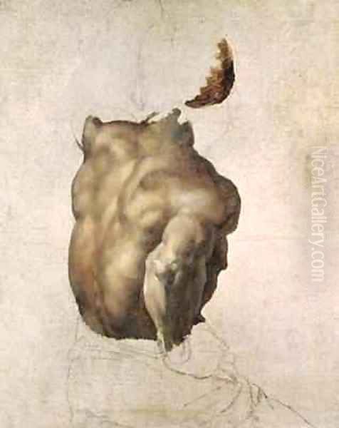 Study of a Torso for The Raft of the Medusa Oil Painting by Theodore Gericault