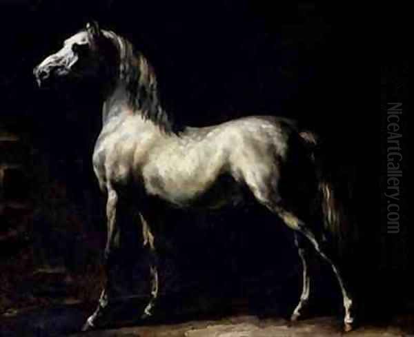 Study of a Dapple Grey Oil Painting by Theodore Gericault