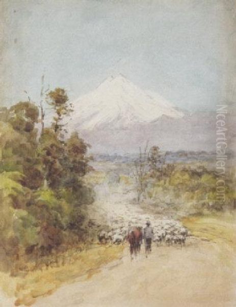 New Zealand And Elsewhere Oil Painting by Charles Nathaniel Worsley