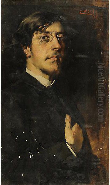 Ritratto Di Rodolfo Rupnik Oil Painting by Carlo Wostry