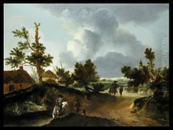 Reiter An Der Tranke Oil Painting by Jan Wouwerman