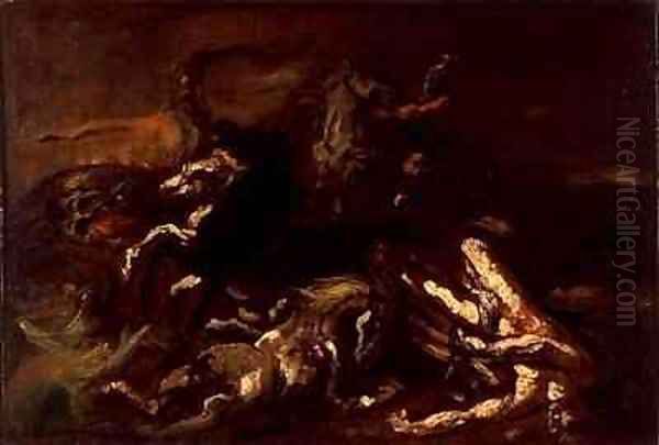 The Death of Hippolytus Oil Painting by Theodore Gericault