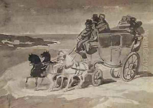 The Stagecoach Oil Painting by Theodore Gericault