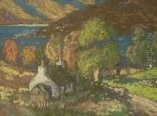 Cottage By The Gareloch Oil Painting by James Wright