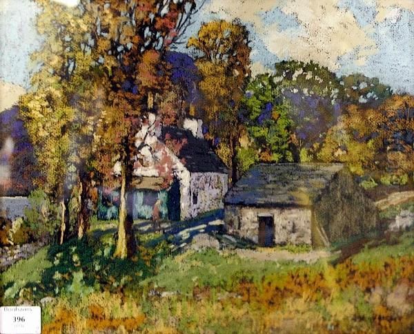 Cottage By A Loch Oil Painting by James Wright