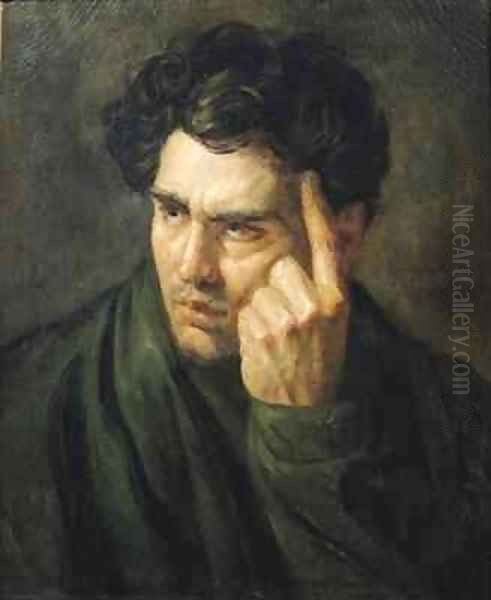 Portrait of Lord Byron 1788-1824 Oil Painting by Theodore Gericault