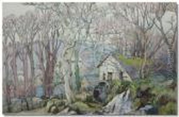 The Mill -lamorna Oil Painting by Isabel Wrightson