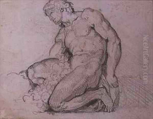 Seated figure Oil Painting by Theodore Gericault