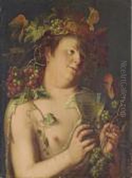 Bacchus Oil Painting by Joachim Wtewael (Uytewael)