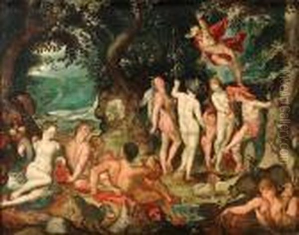 The Judgment Of Paris Oil Painting by Joachim Wtewael (Uytewael)