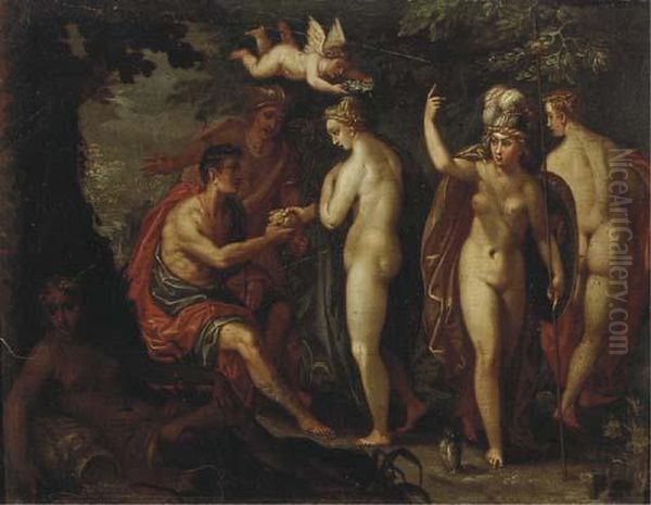 The Judgement Of Paris Oil Painting by Joachim Wtewael (Uytewael)