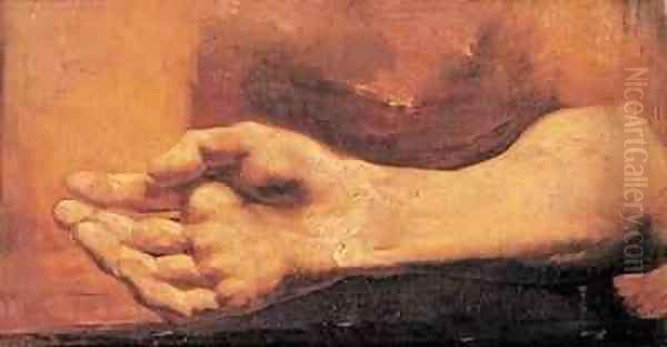 Study of a Hand and Arm Oil Painting by Theodore Gericault