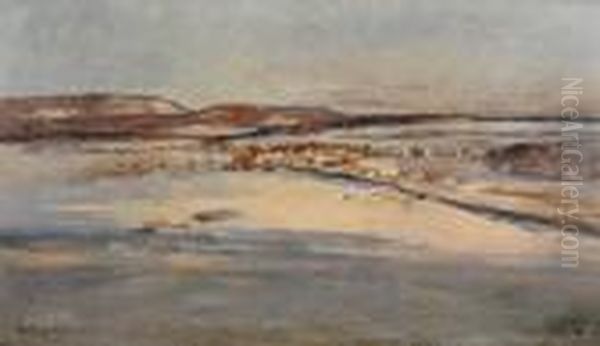 Blick Auf Schonberg Im Winter Oil Painting by Fritz Wucherer