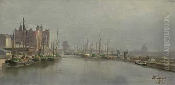 Franzosischer Hafen Oil Painting by Fritz Wucherer