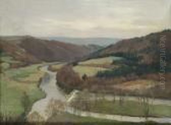 Paysage Fluvial Oil Painting by Xavier Wurth