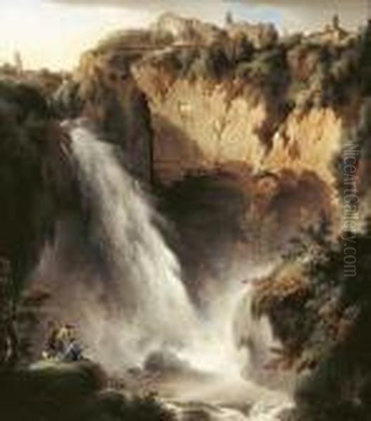 La Cascade De Tivoli Oil Painting by Michael Wutky