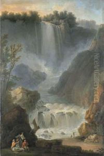 The Marmore Waterfall, Terni Oil Painting by Michael Wutky