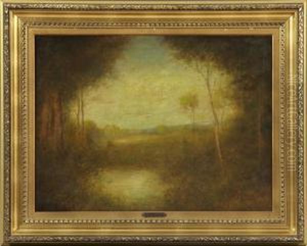 Misty Landscape With A Pond Oil Painting by Alexander Helwig Wyant