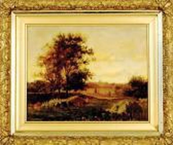 Late Summer Landscape Oil Painting by Alexander Helwig Wyant