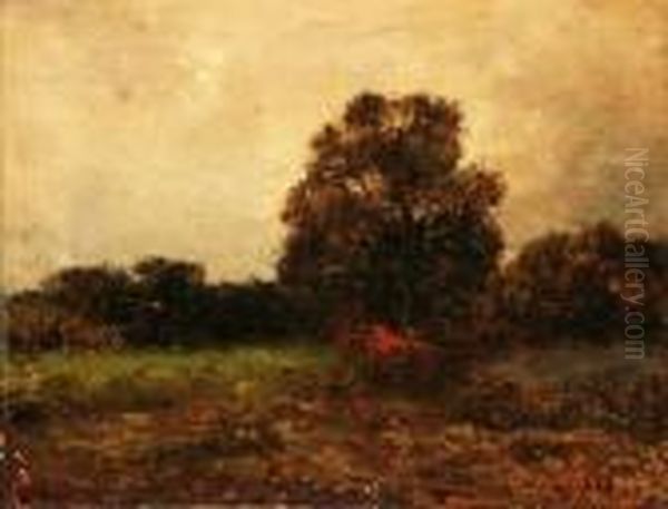 Meadow Landscape Oil Painting by Alexander Helwig Wyant