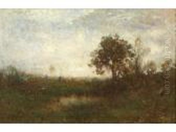 Tonalist Landscape Oil Painting by Alexander Helwig Wyant