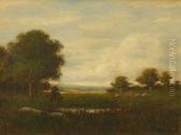 Tonalist Landscape Oil Painting by Alexander Helwig Wyant