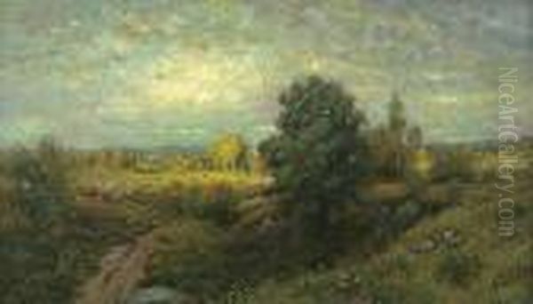 Sun Breaking Through The Clouds Oil Painting by Alexander Helwig Wyant