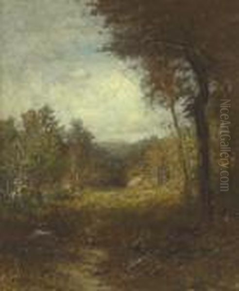 Path To Chapel Pond Oil Painting by Alexander Helwig Wyant