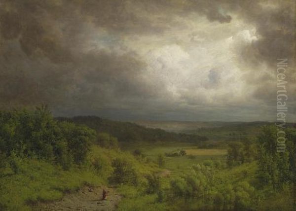 Storm Ahead Oil Painting by Alexander Helwig Wyant